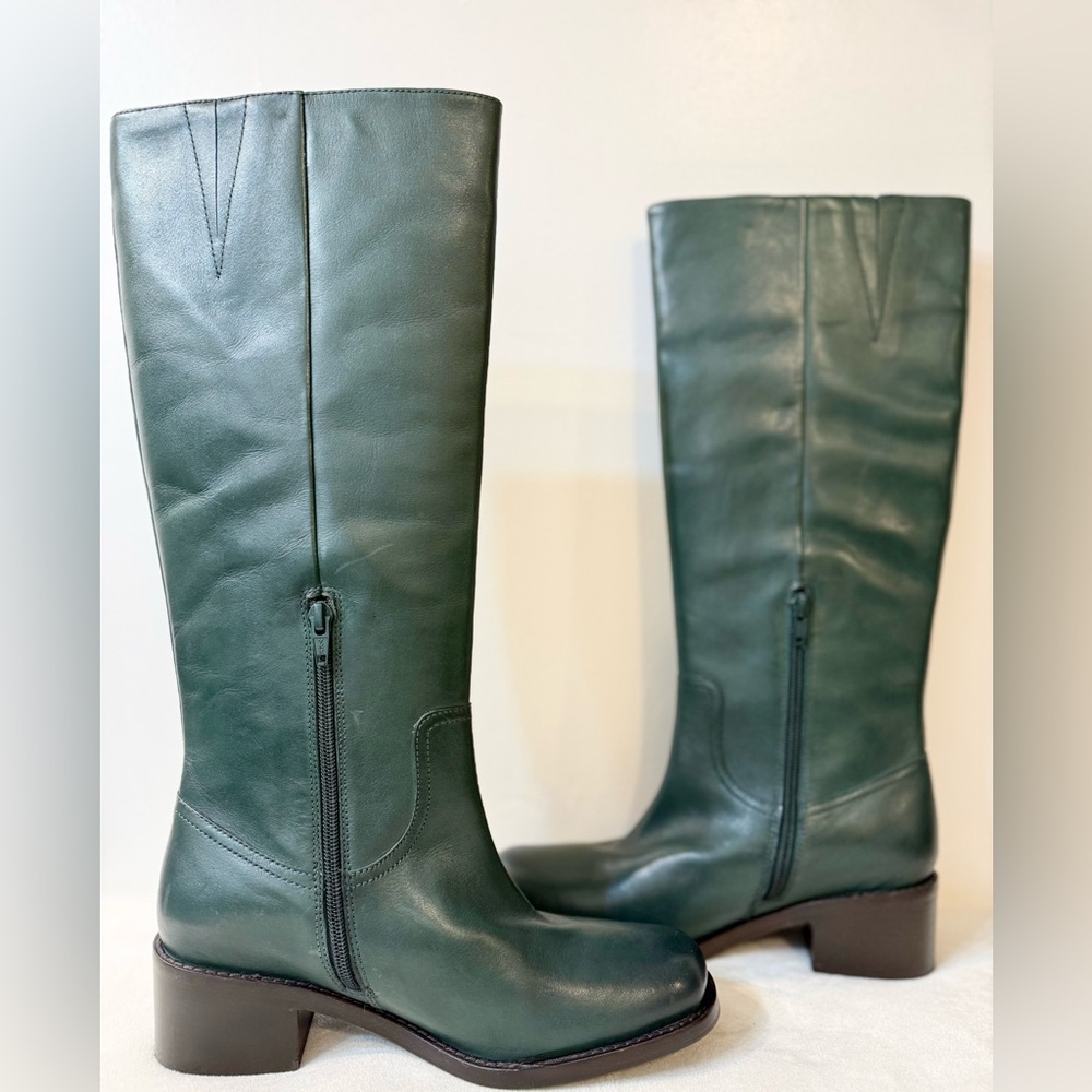 NWT Anthropologie Seychelles Sand In My Boots Dark Emerald Size 8.5 - Picture 6 of 16